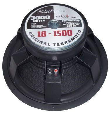 BOCINA TERREMOTO MAX SOUND BLACK LINE DE 18" DE SUSPENCION DE HULE 1500W MOD 18-1500 - Imagen 3