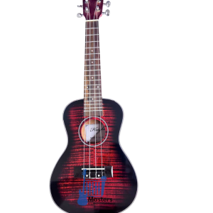 UKULELE CONCIERTO ROJO PACK FUNDA, CINCHO, CUERDA AFINADOR MOD (EGUK-004RD)