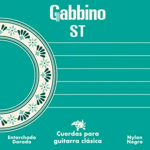 SET DE CUERDAS GABBINO NEGRO/DORADO P/ GUITARRA CLASICA (ST)