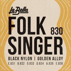 SET DE CUERDAS NEGRA/DORADA LA BELLA P/ GUITARRA CLASICA (LB-830)